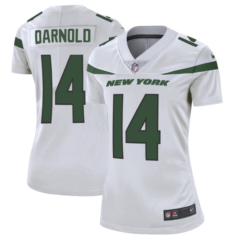 Women's New York Jets #14 Sam Darnold 2019 White Vapor Untouchable Limited Stitched NFL Jersey(Run Small)